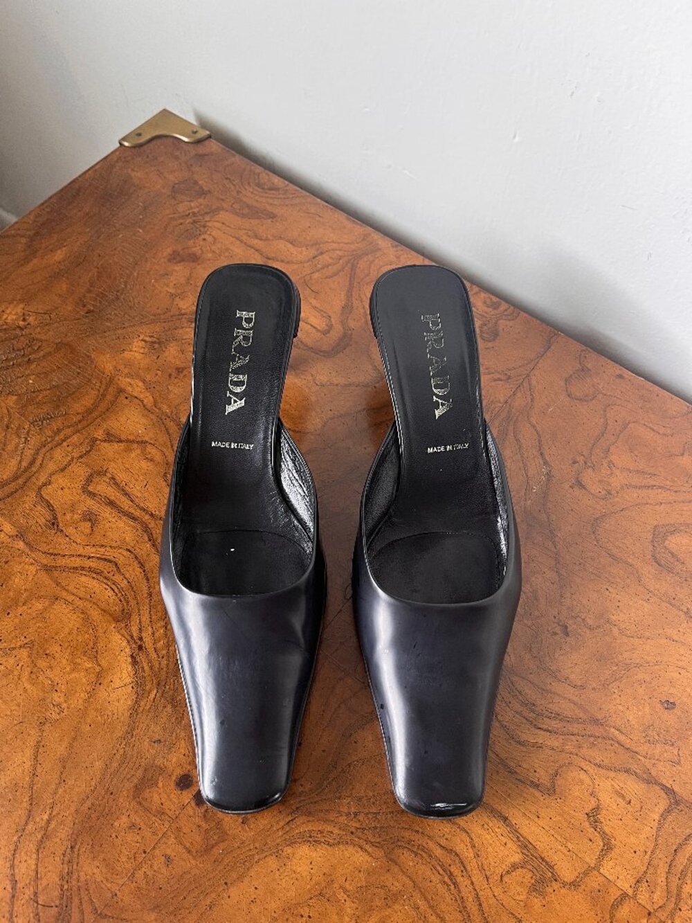 Prada Vintage Leather Mules - Size 9.5